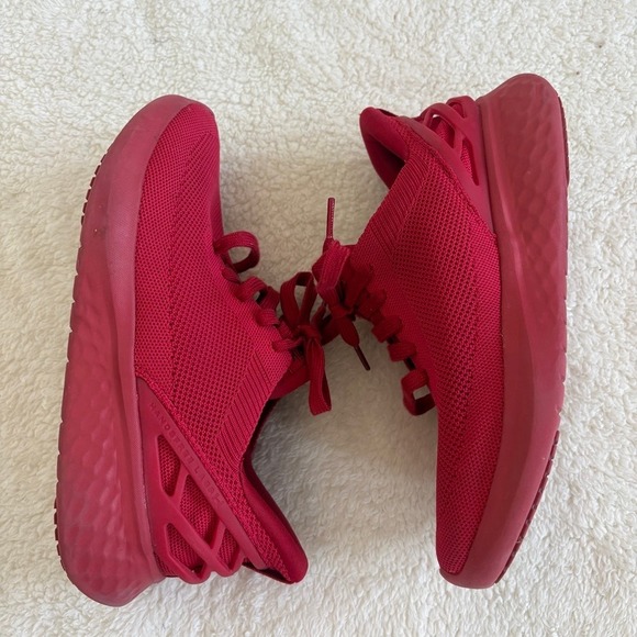 Kizik Hands Free Red Mesh Sneakers Athletic Shoes Women's Size 7 Wide - Picture 4 of 9